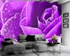 Yaşayan Klasik 3D Duvar Kağıdı Romantik Mor Çiçekler 3D Duvar Kağıdı İç Dekorasyon Rahat Zarif Duvar Kağıdı