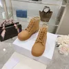 202quality high help bottom Martin boots! Fashionable real wool canvas warm indoor and outdoor thick soled luxury women's shoes 35-40