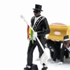 1:64 Wysoka symulacja Plastikowa Ghana Trumna pogrzebowa Taniec Pallbearer Team Model Wykwintne wykonanie Działanie Rysunek Wystrój samochodowy 6 V2