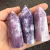 6-7 cm naturel violet lépidolite Point baguette objets Mini tour Reiki minéral guérison cristal maison Decora