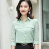 Shirt Women New Summer Bow Design Plus Size Half Sleeve Chiffon Blouses Office Ladies Temperament Work Tops 210225