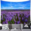 Tapestries Wanddecor Big Tapestry Mooi Lavendel Field Landschap Polyester Live Broadcast Achtergrond Doek T0001