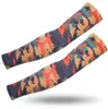 Manchon de bras de cyclisme d'été Évacuation de l'humidité Compression Gym Fitness Sports Manchon de bras Basket-ball Digital Camo Baseball Flamme Crâne Crème solaire Couverture de main