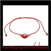 20st/Lot Lucky String Evil Eye Lucky Red Cord justerbar armband DIY -smycken Ajzqp Jlaez