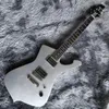 2021新しいGrand Ibanスタイルカスタムエレキギターシルバースパークリング仕上げドットインレイネッククロームハードウェアカスタマイズされた