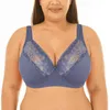 Sexiga kvinnor Bra spets Big Bralette Full Cup Underwired Support Bh Top Lingerie Plus Size 40 42 44 48 50 DD E F FF G CUP 211217