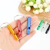 4.7X0.9cm Aluminum Alloy Whistle Keyring Keychain Mini for Outdoor Emergency Survival Safety Sport Camping Hunting JXW533