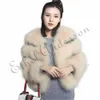 ETHEL ANDERSON Women's 100% Real Farm Fluffy Ostrich Turkey Feather Fur Coat Lady Winter Jacket Soft Warmer 3/4 Sleeves Fall T191118