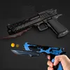 Mini Desert Eagle Alloy Toy Gun Modell Pistol Soft Bullet Black Blaster Airsoft Small för barn Barnfestival gåvor