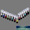 14Pcs/lot Bioplast Flexible Labret Lip Ring Ear Helix Tragus Cartilage Studs Piercing Mixed Color Body Piercing Jewelry 16G Factory price expert design Quality