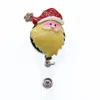 Cartoon Key Rings Christmas Rhingestone Retractable ID Haters pour infirmier nom accessoires badge bobine avec Alligator Clip1643042