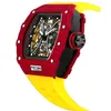 Relojes de pulsera 2021 Relojes de lujo de hombres pintados Marca automática para hombres Muñeca Mecánica Reloj Deporte Fresco Hip Hop Male Reloj Reloj Hombre