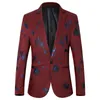 Luxury Mens Luxury Floral Printed Suit Blazers Night Club Stage Wedding Single Breasted Jacket Ternos Masculino Luxo 5xl 6xl