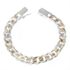 Bracciale gioielli da uomo Pulseras argento 925 10 mm larghezza 21 cm spessore squisito moda donna Fine262D