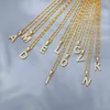 デザイナーネックレス高級ジュエリーキュービックジルコニア26女性ステンレス鋼のゴールドチェーンアルファベットチョッカーズアクセサリーのための初期文字ペンダント