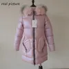 FORERUN Big Fur Hooded Jacket Women Long Winter Coat Female Glossy Casual Cotton Padded Parka Manteau Longue Femme Hiver 211013