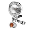 Motocicleta passando sinal de sinal de sinalização de nevoeiro de nevoeiro luz luzes para Harley / Honda / Yamaha / Kawasaki / Suzuki - Prata