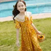 Mädchen Kleider Kinder Prinzessin Kleider 12 Jahre alt dünne Chiffon Kinderkleidung Mädchen Sommerkleidung neues süßes Kleid 8 9 10 11 Q0716