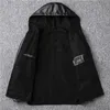 Schaffell-Lederjacke für Herren, dicke warme Pelzmäntel, Kaschmir-Oberteile, Herbst-Oberbekleidung, Mantel, Hoodies, schwarze Motorrad-Biker-Kapuzen-Freizeitjacken, Herrenkleidung