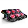 Coolcold Laptop cooling pad 12-17 inches Gaing RGB Led Screen Notebook cooler with Six Fan stand and 2 USB Ports