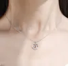 S2478 bijoux de mode plume forme pendentif collier évider strass lumière luxe minorité conception femmes colliers ras du cou