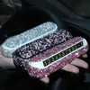 Interior Decorations 1 Pcs Luxury Car Phone Number Parking Card Dashboard Decoration With Crystal Diamond DIY Accessories For Interio