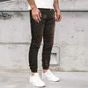 Mens Tie-Dye Gradiënt Casual Fitness Jeans Patchwork Bodybuilding Pocket Huid Volledige Lengte Sportbroek Oversize Fashion Jeans X0621