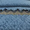 Beddengoedsets gewatteerd fluwelen dekbedoverdeksel tweepersoonsbed 220x240 king size borduurwerk luxe quilt solid 2 kussenslopen zacht