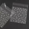 Gift Wrap 100Pcs/lot Wedding Party Decorate Translucent Dots Plastic Cookie Packaging Bags Cupcake Wrapper Self Adhesive