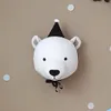 Têtes d'animaux en peluche 3D Eléphant Bear Deer Decor mur pour enfants Jouet peluche d'anniversaire de Noël