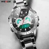 Wristwatches WEIDE Analog Digital Auto Date Military Men Chronograph Quartz Movement Stainless Steel Bracelet Relogio Masculino