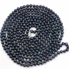 Черные пресноводные жемчужины длинные 7-8 мм 100 дюймов 2 штука / лота DIY Женские ювелирные изделия изготовления красивое ожерелье