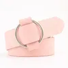 Cinture Cintura in pelle da donna Rotonda con fibbia ad ardiglione in metallo Cerchio Fashion Punk O Ring per Fier22