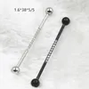 10st shippment 14g ~ 1.6mm CZ Gems Straight Helix Squotfold Long Barbells Industrial Bar Body Smycken Öron Piercing