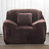 Tjock plysch Fabirc Sofa Cover Set 1/2/3/4 Sits Elastic Soffa Cover Sofa Skydd för vardagsrum Slipcover Chair Sofa handduk 1pc 211102