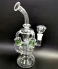 mini dab rig Water glass pipe bong Hookahs recycler oil rigs unique design 14mm joint bubbler heady percolator hookashs for smoking