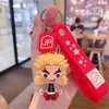 3D Demon Slayer Keychain Strap Silicone Anime Cute Tanjirou Key Chains Boy Girl Kyoujurou Bag Backpack Pendant Gifts Accessories G1019