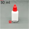 100pcs 30 ml brancos pequenos garrafas de óleo essencial de plástico