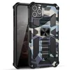 Camouflage Shockprooof Anti-drop Cell Phone Cases Cover with Bracket for iPhone 13 12 11 Pro Max X Xs Xr 8 7 6S Plus SE2020