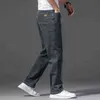 Бренд осенние мужские джинсы хлопок свободно широкие брюки ног классические высокие талии ретро серые синие брюки мужской большой размер 35 40 42 44 2111111