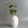 Heminredning Creative Ceramic Vase for Flowers Human Face Lip Design Living Room Decor Växt Krukor Dekorativt rum Estetic260o