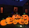 Halloween Gummibåtar Pumpa utomhusdekoration med inbyggda lysdioder Blow Up Party Festlig gård Trädgård Gräsmatta Dekor 7,5 FT Lång