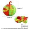 silicone dab container pumpkin shape nonstick jar Home Mini Storage Bottles smoking pipe containers halloween carnival