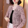 Fashion Summer Women Print Basic Jackets Thin Long Sleeve Loose Female Office Bomber Zipper Jacket Sunscreen Plus Size 210722