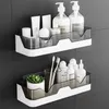 Badkamer Plank Organizer Wandmontage Waterdichte Douche Rack Opslag Houder Caddy Keuken Bad Accessoires Planken 211112