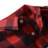 Baby katoen plaid shirt kids lange mouwen jongens meisjes rood zwarte blouse kinderen kraag kraag mode outfit kleding CL5117 210306