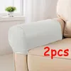 Stol täcker 2st PU LEATHER SOFA ARMREST Elastic Handduk Couch Protector avtagbar fåtöljdekor266T