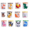 Large Folding Storage Basket Cartoon Animal Bag For Kids Toys Organizer Waterproof Clothes Laundry With Cover 210609