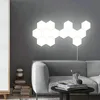 NEW 10pcs Touch Sensitive Wall Light Hexagonal Quantum Lamp Modular LED Night Light Hexagons Creative Decoration Lamp for Home