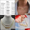 Pinces à cheveux Barrettes Bijoux Hommes Femmes Personnalisé Or Et Acier Inoxydable Collier, Chaînes Cubaines, Cadeaux Drop Delivery 2021 6Sjn5